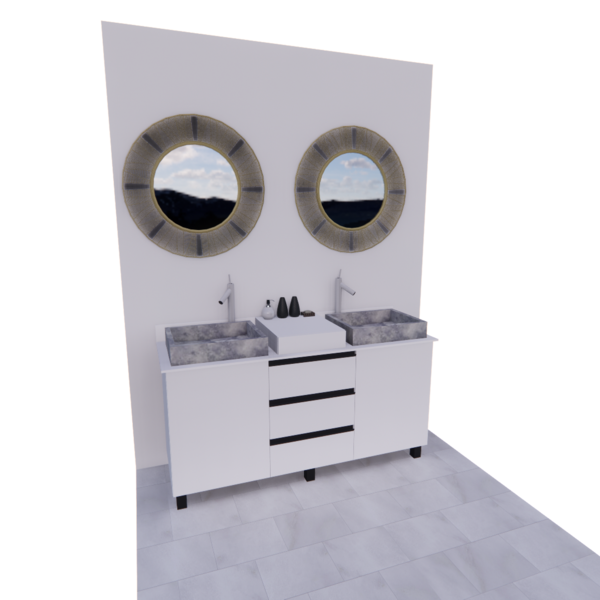 Meuble vasque-3d