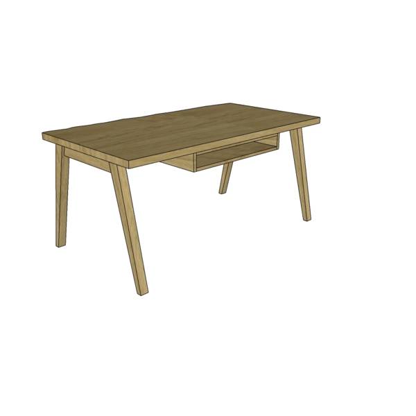 Bureau bois pieds chêne massif